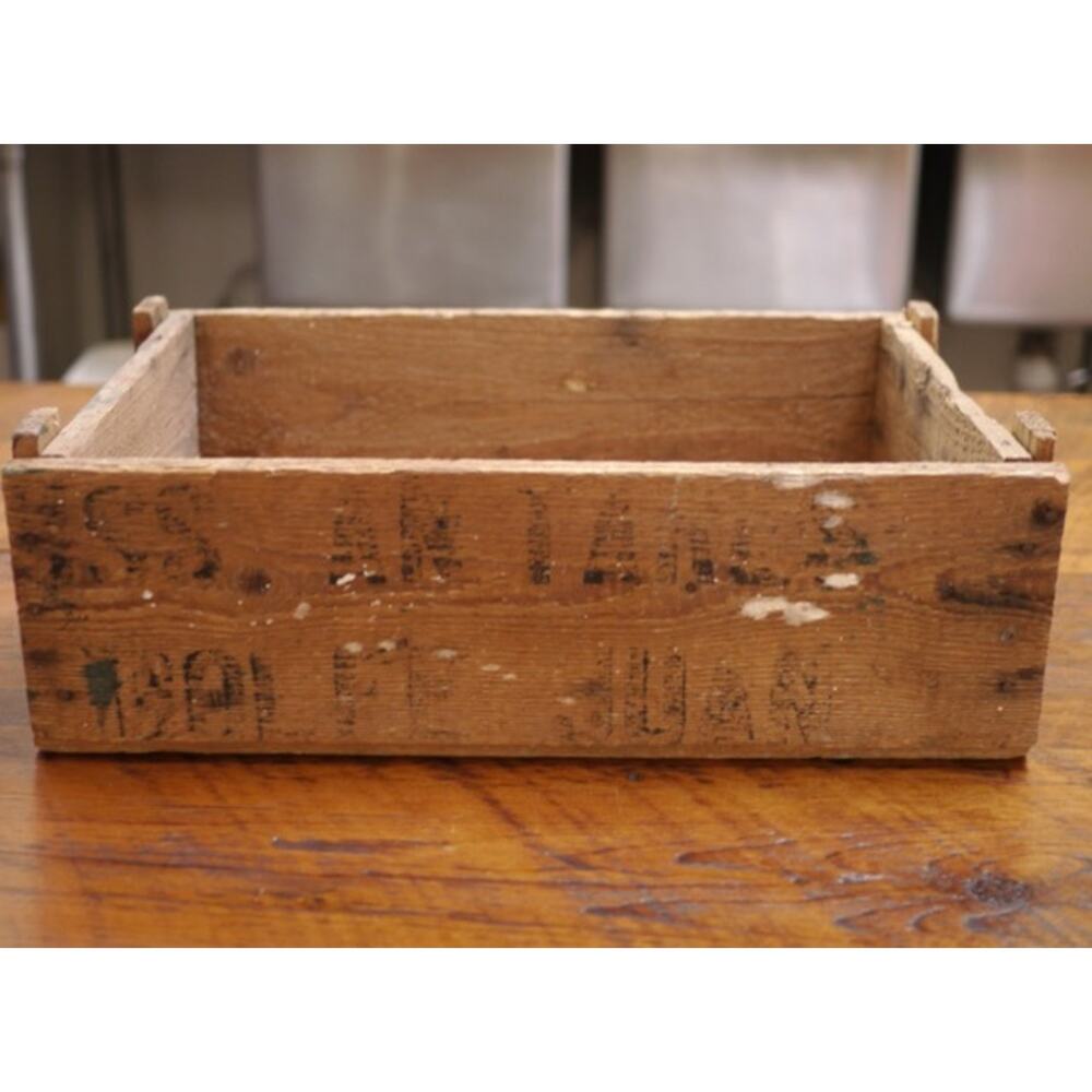 Vintage WWII USS Antares AG-10/AKS-3 Golfe Juan Small Wooden Storage Crate Box